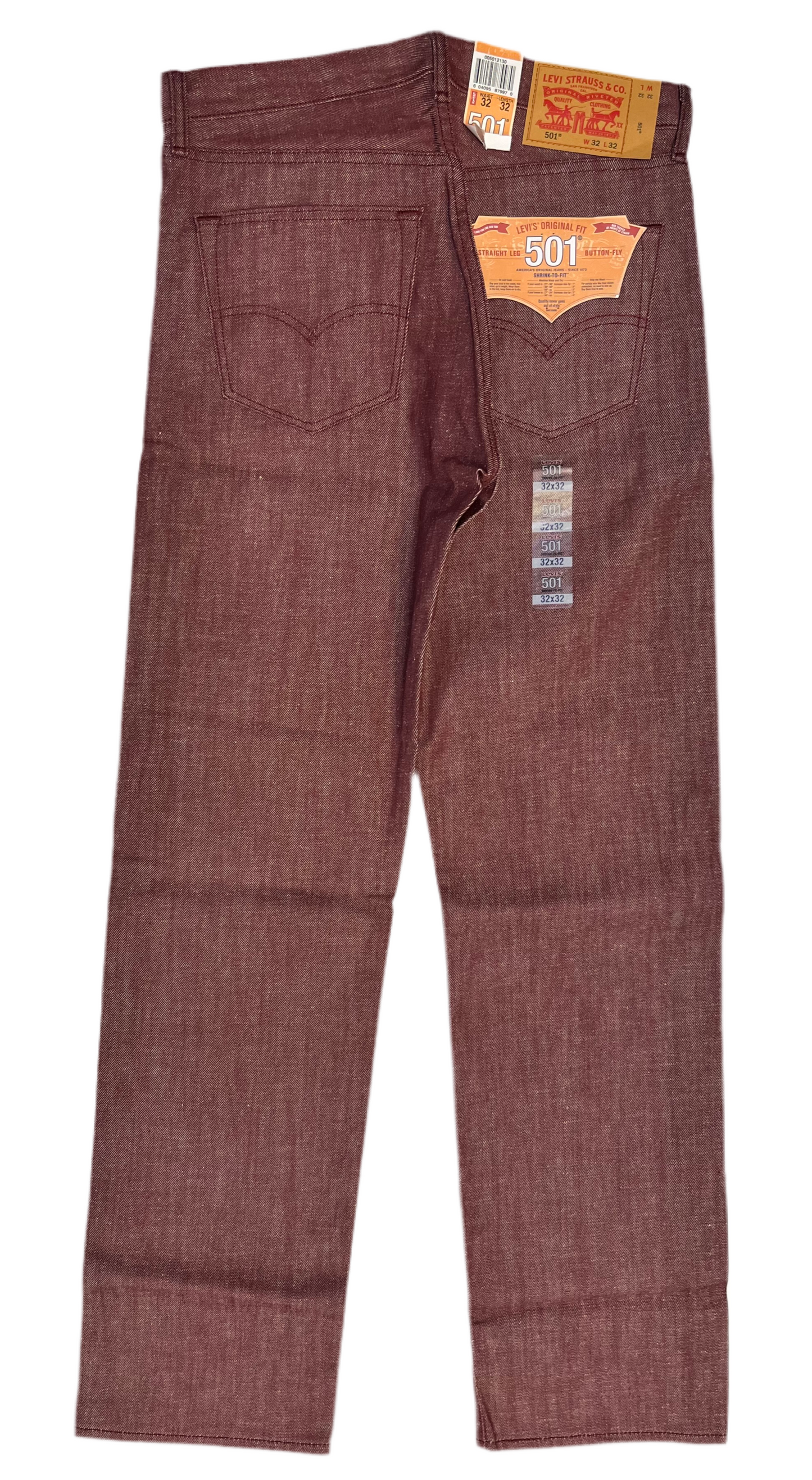 Levi’s 501 Original Fit Red Denim Jeans