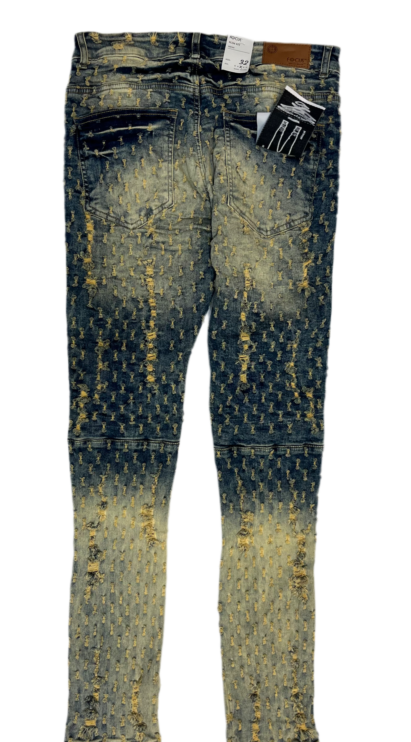 Distressed Pattern Denim Jeans