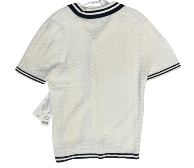 Classic White Knit Button-Up Cardigan