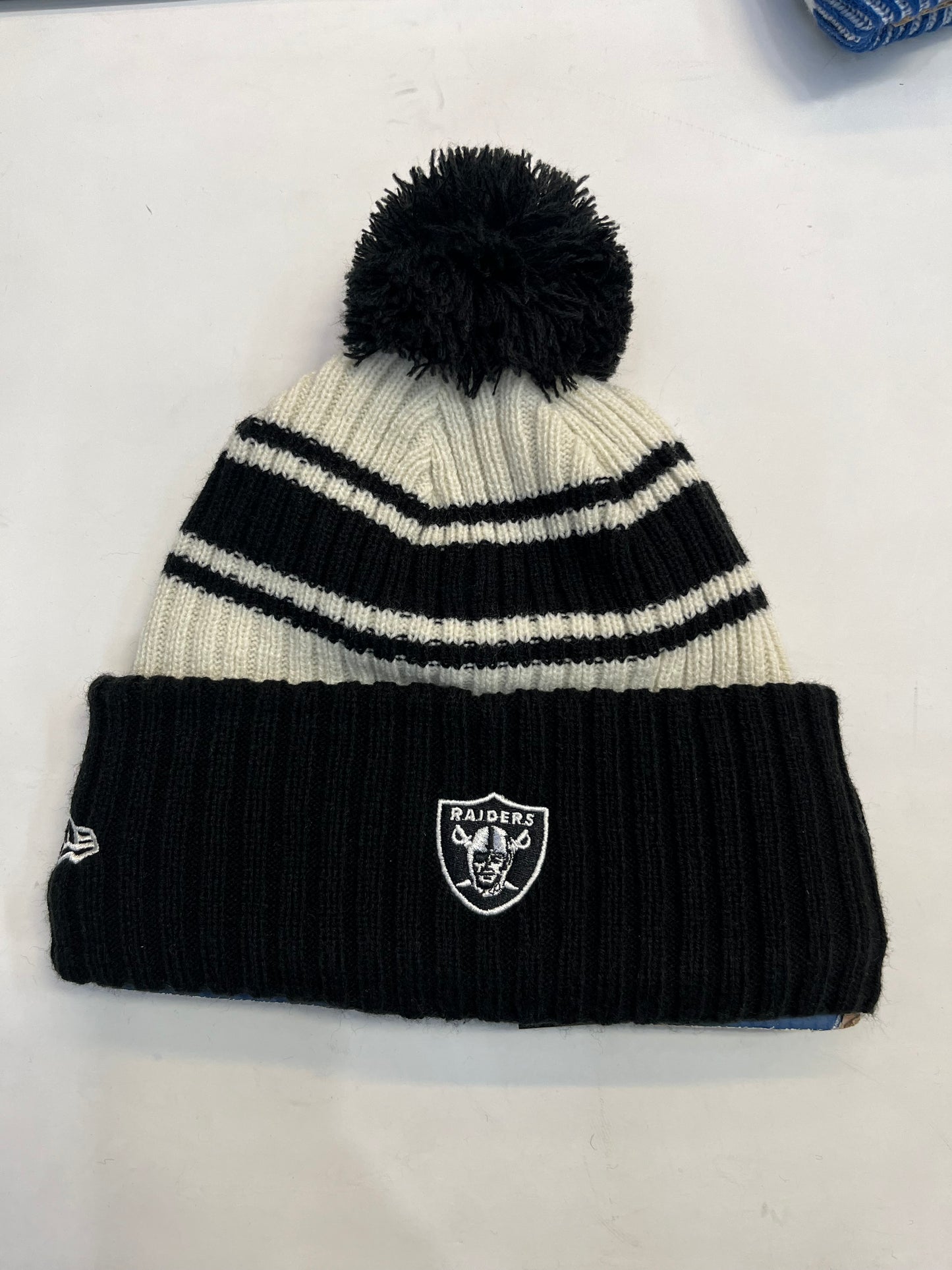 Las Vegas Raiders Pom Beanie - NFL Official by New Era