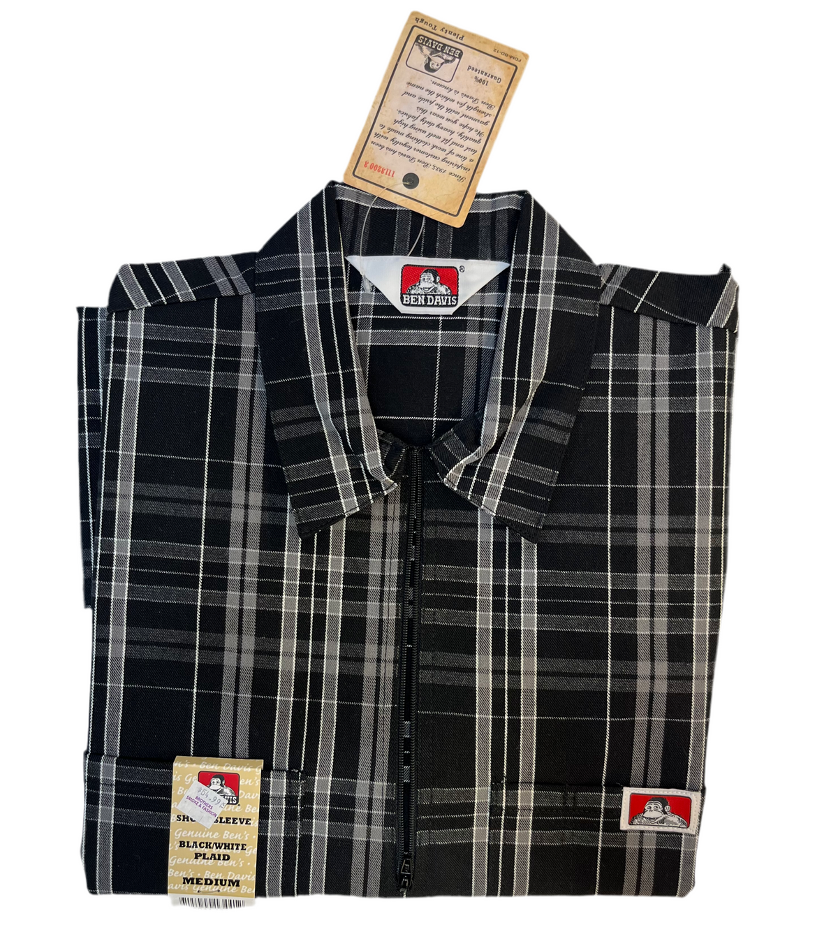 Ben Davis Short Sleeve Black and White Plaid Shirt – Brothers Fashion